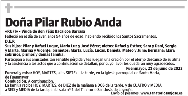 Doña  Pilar  Rubio  Anda