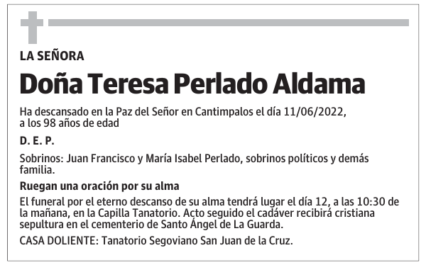 Doña Teresa Perlado Aldama