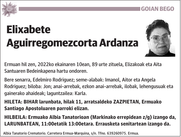 Elixabete Aguirregomezcorta Ardanza