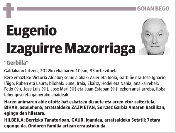 Eugenio Izaguirre Mazorriaga