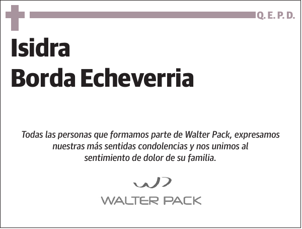 Isidra Borda Echeverria
