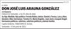JOSEÉ  LUIS  ARAUNA  GONZÁLEZ