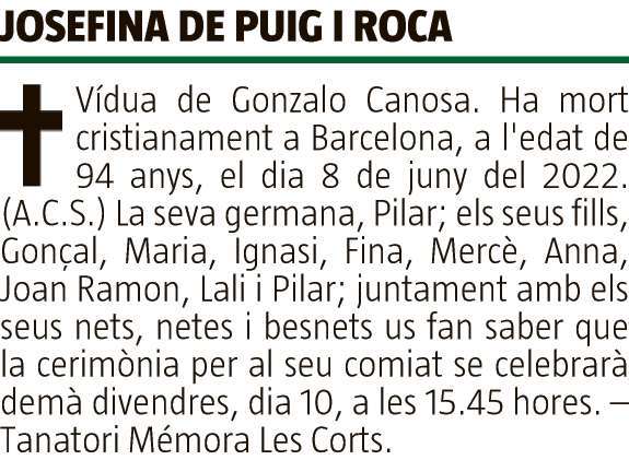 JOSEFINA  DE  PUIG  I  ROCA