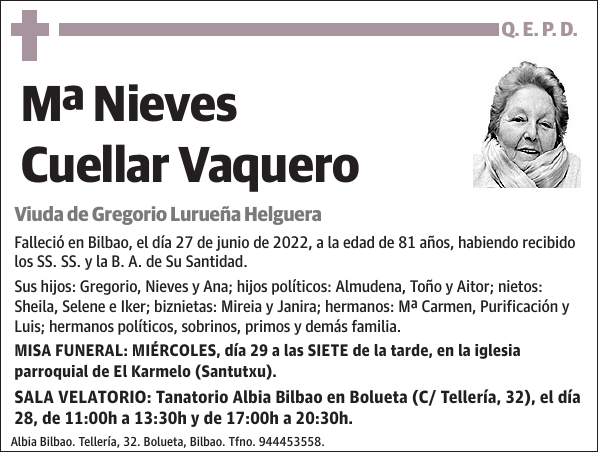 Mª Nieves Cuellar Vaquero