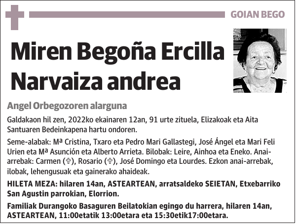 Miren Begoña Ercilla Narvaiza