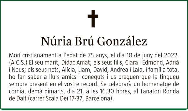 NÚRIA  BRÚ  GONZÁLEZ