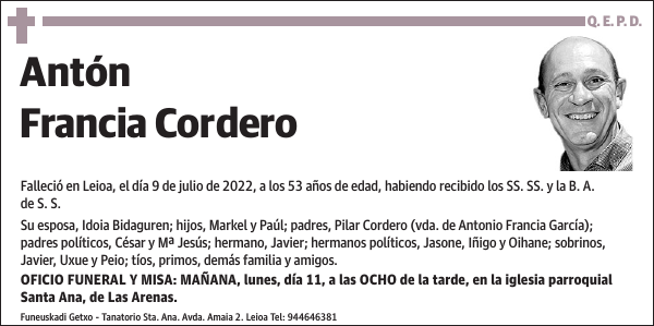 Antón Francia Cordero