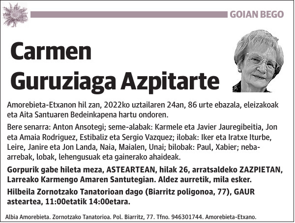 Carmen Guruziaga Azpitarte