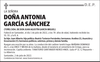 DOÑA  ANTONIA  GARCÍA  SÁNCHEZ