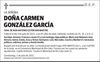 DOÑA  CARMEN  GONZÁLEZ  GARCÍA