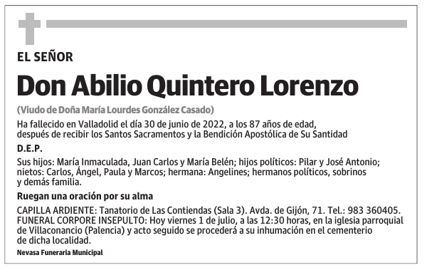 Don Abilio Quintero Lorenzo