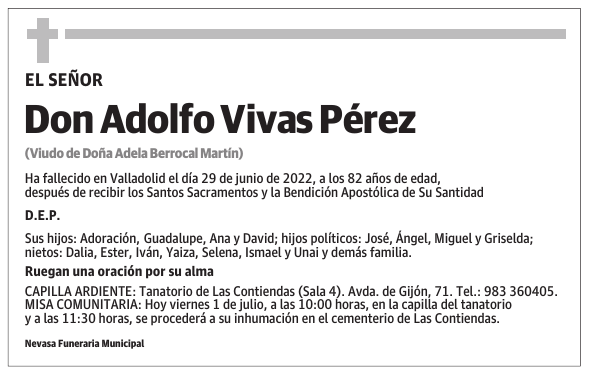 Don Adolfo Vivas Pérez