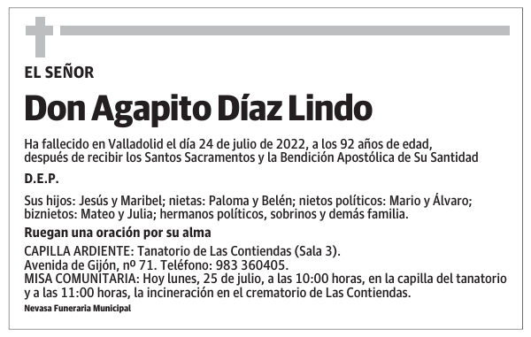 Don Agapito Díaz Lindo