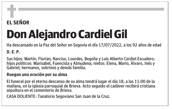 Don Alejandro Cardiel Gil