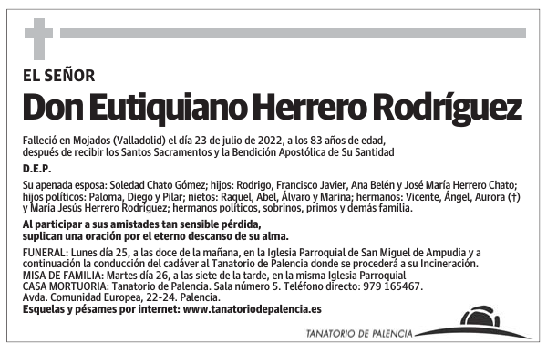 Don Eutiquiano Herrero Rodríguez