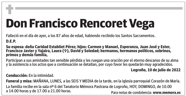 Don  Francisco  Rencoret  Vega