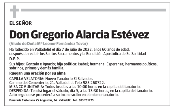 Don Gregorio Alarcia Estévez