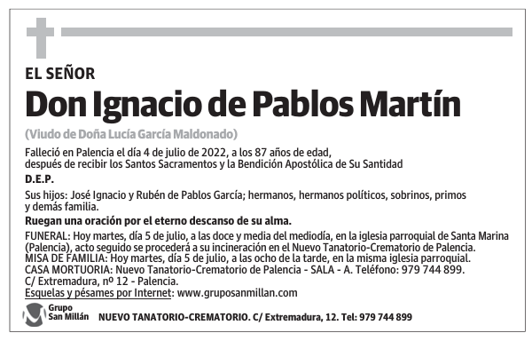Don Ignacio de Pablos Martín