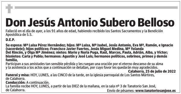 Don  Jesús  Antonio  Subero  Belloso