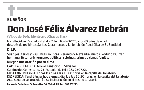 Don José Félix Álvarez Debrán