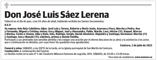 Don  José  Luis  Sáez  Lerena