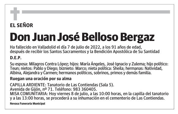 Don Juan José Belloso Bergaz