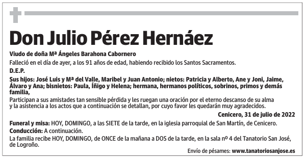 Don  Julio  Pérez  Hernáez