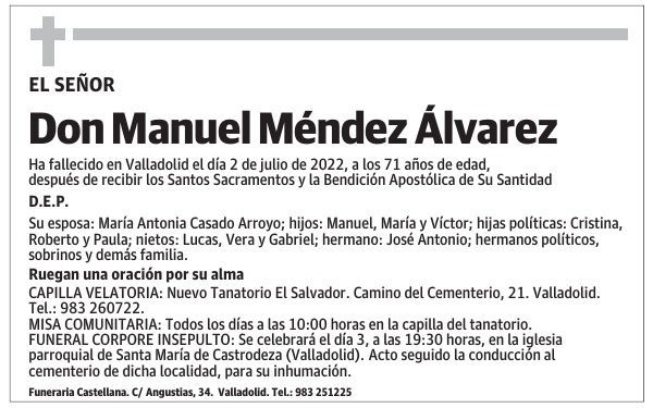 Don Manuel Méndez Álvarez