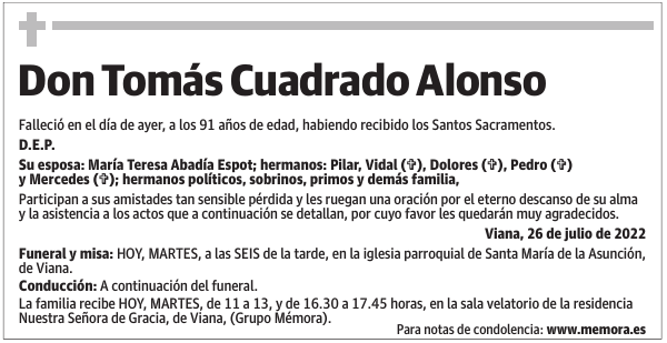 Don  Tomás  Cuadrado  Alonso