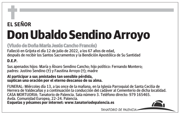 Don Ubaldo Sendino Arroyo