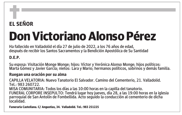 Don Victoriano Alonso Pérez