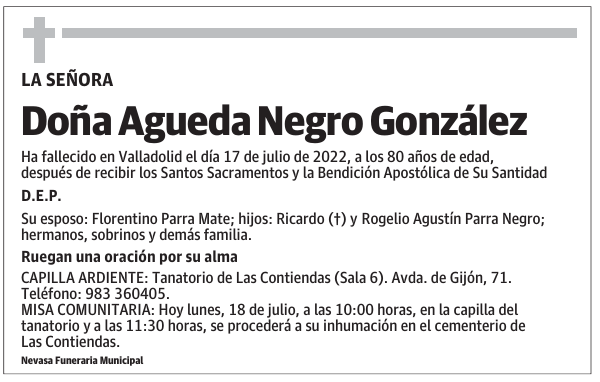Doña Agueda Negro González