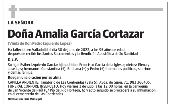 Doña Amalia García Cortazar