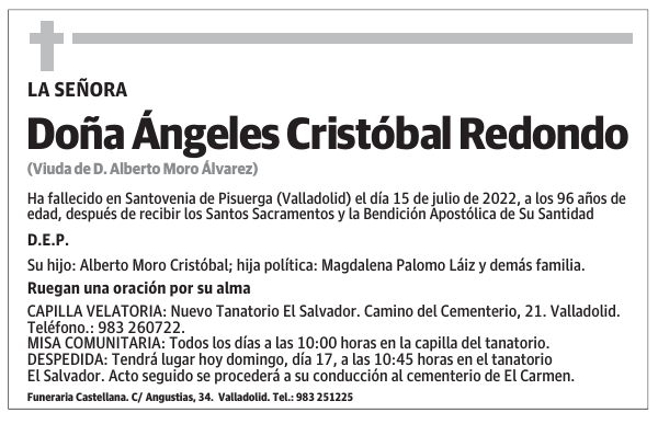 Doña Ángeles Cristóbal Redondo