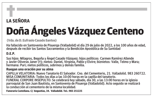 Doña Ángeles Vázquez Centeno