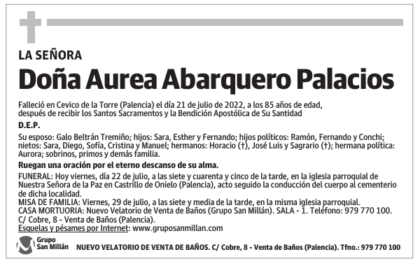 Doña Aurea Abarquero Palacios