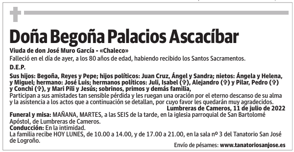 Doña  Begoña  Palacios  Ascacíbar