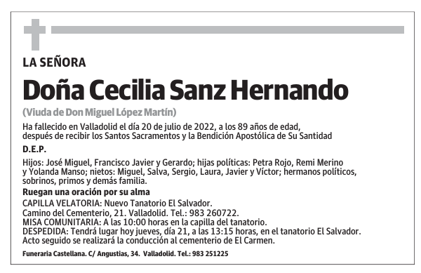 Doña Cecilia Sanz Hernando