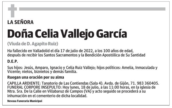 Doña Celia Vallejo García