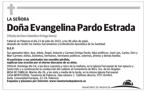 Doña Evangelina Pardo Estrada