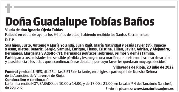 Doña  Guadalupe  Tobías  Baños