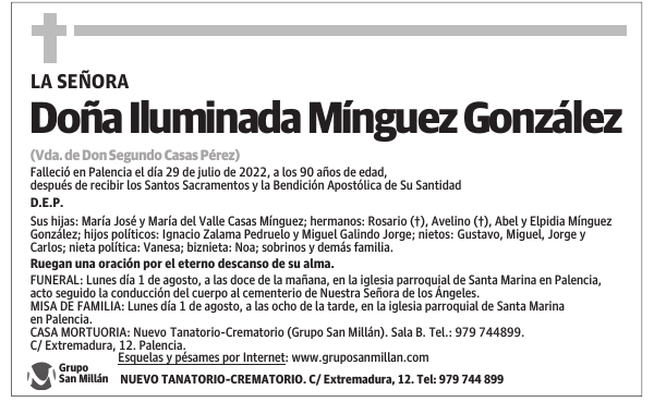 Doña Iluminada Mínguez González