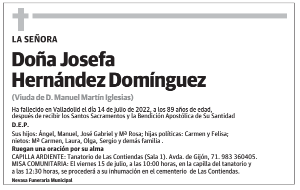 Doña Josefa Hernández Domínguez