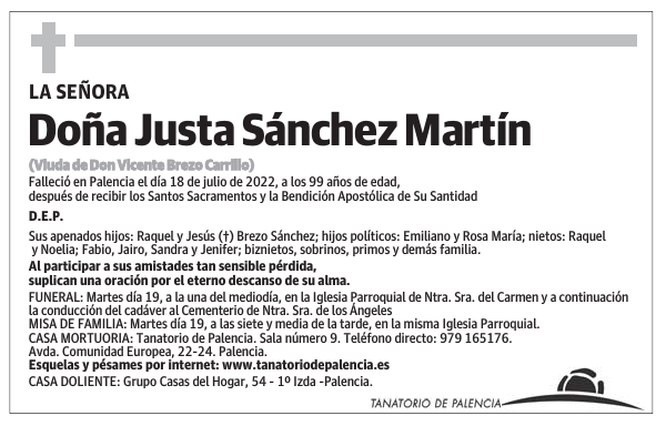 Doña Justa Sánchez Martín