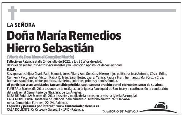 Doña María Remedios Hierro Sebastián