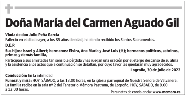 Doña  María  del  Carmen  Aguado  Gil