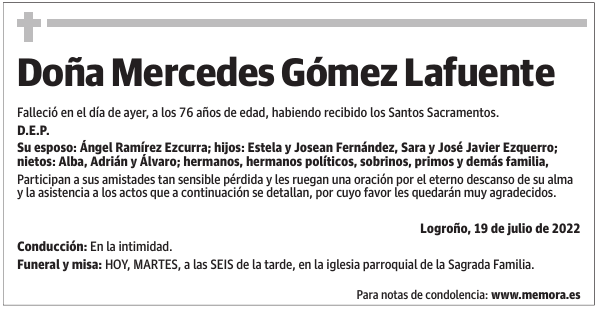 Doña  Mercedes  Gómez  Lafuente