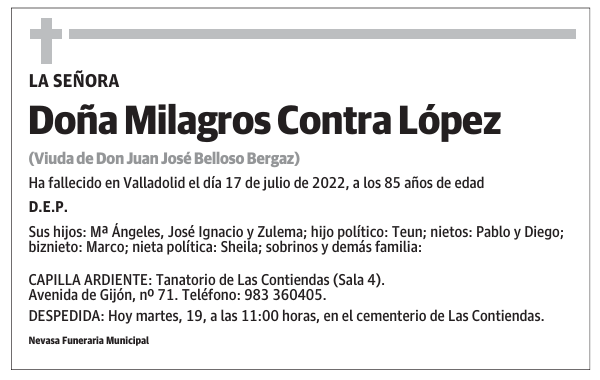 Doña Milagros Contra López