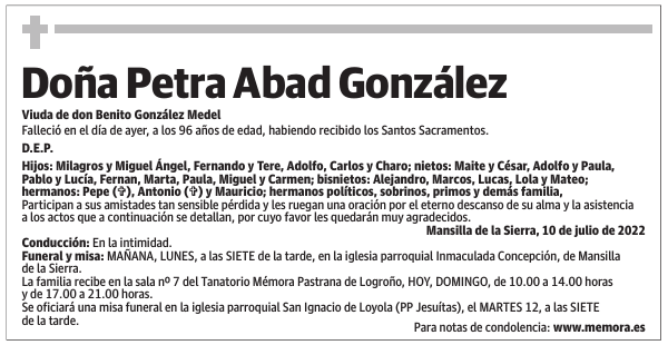 Doña  Petra  Abad  González
