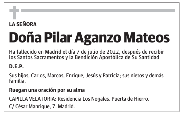 Doña Pilar Aganzo Mateos